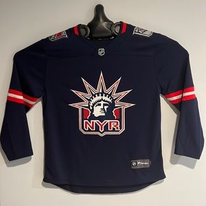 NY Rangers Lady Liberty Reverse Retro 1.0 jersey.
